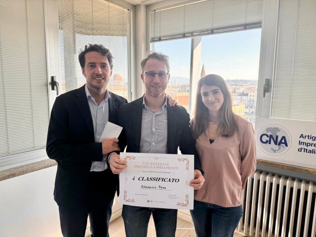 Premio Cambiamenti 2024, premiazione 4° classificato, Breakingbean Premio Cambiamenti 2024, premiazione 4° classificato, Breakingbean